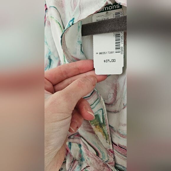 Nwt Open Back Abstract Swirl Women's Top - Picture 5 of 5